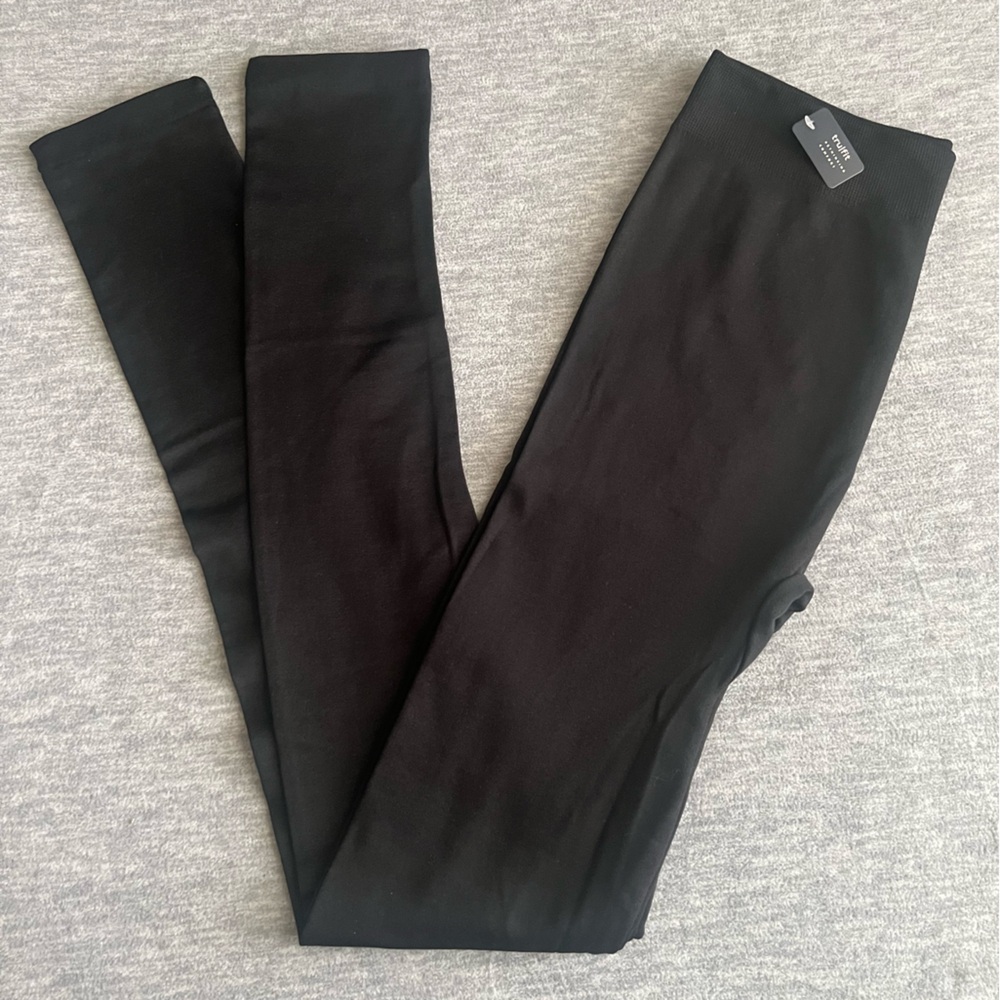 Trulfit black tights‎ leggings women’s 2X fitted stretch layering winter new